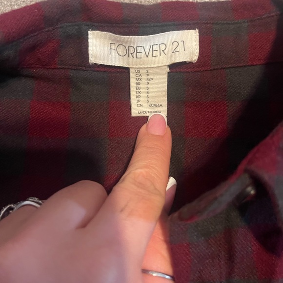 Juniors Forever 21 Button Up, Striped Shirt - Picture 3 of 4